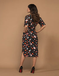 Annie Dress Terrazzo in Cotton