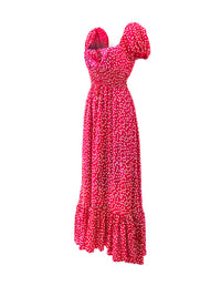 Keira Dress Dotty Red in Modal Crepe